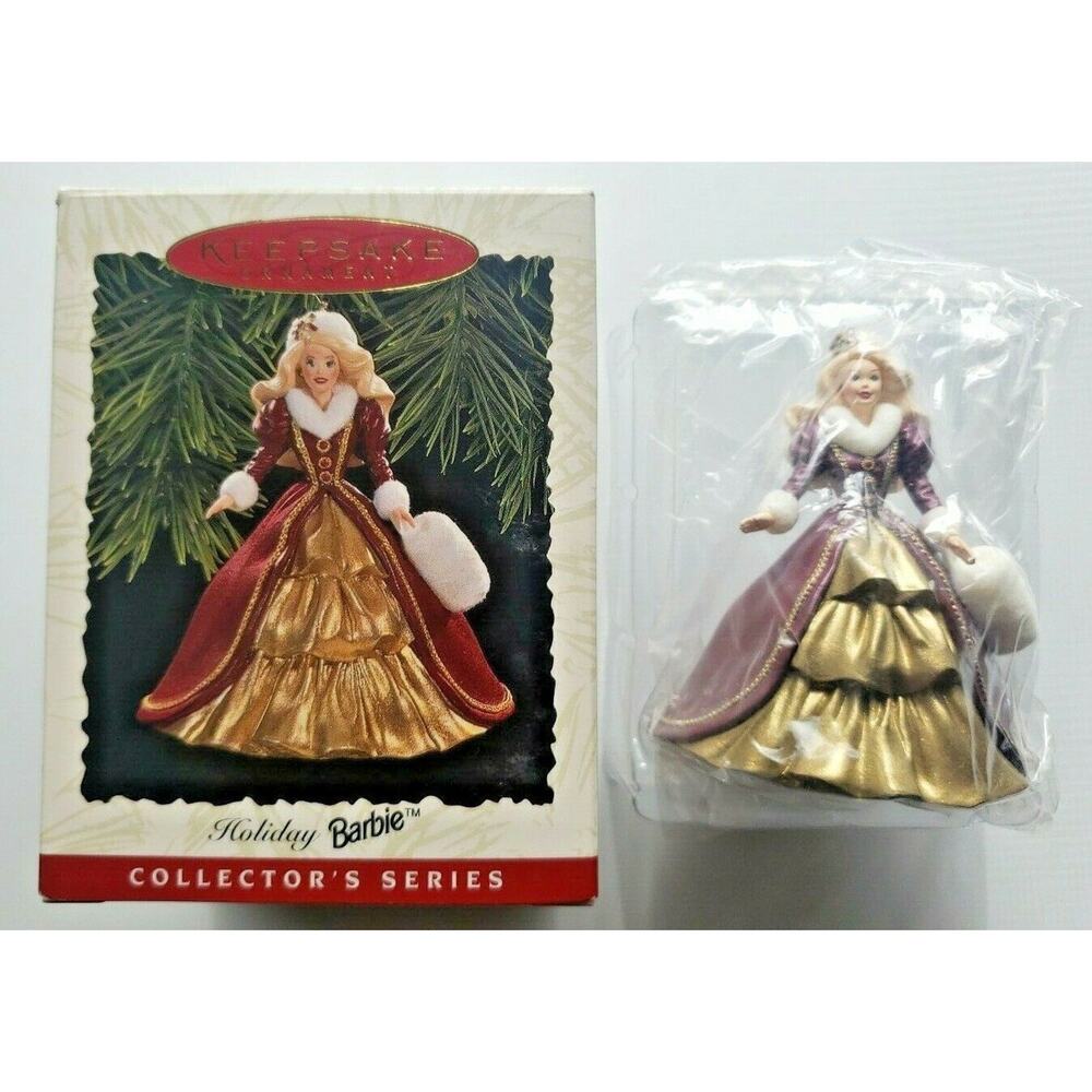 1996 Hallmark Holiday Barbie Ornament Series 4‎ Keepsake Christmas U117